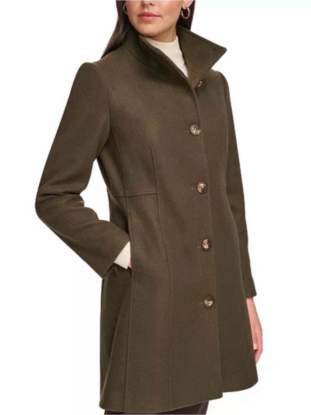 Calvin Klein Taupe-Brown Walker Coat